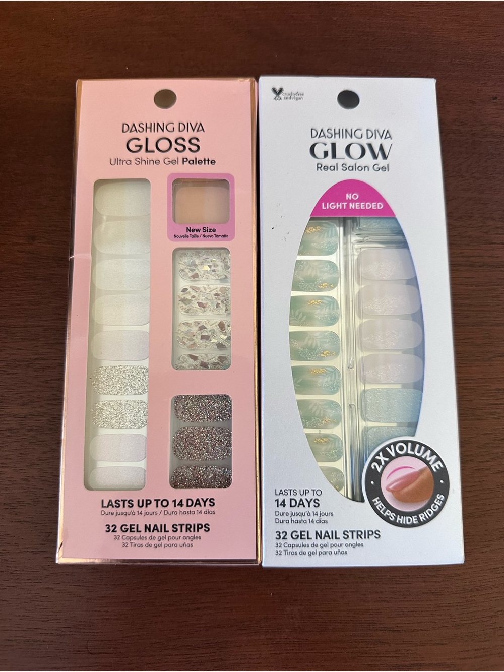 Dashing Diva Press-On Gel Nails in Pink, White & Mint